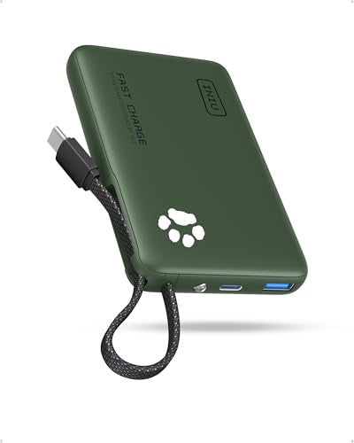 INIU 45W Fast Charging Tablet Portable Charger, Smaller 10000mAh Power Bank - color: Green