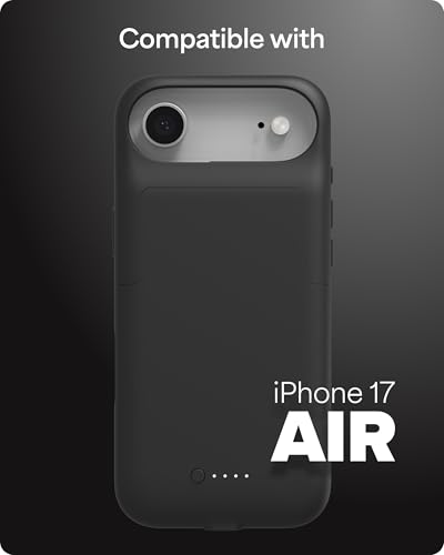 Mophie Juice Pack Battery Case for iPhone Air - Slim Charging Case, Up to 50% Extra Battery Life, High Impact Protection, Magnetic Back for Wallets & Mounts, Sustainable Material, Black - size: iPhone Air