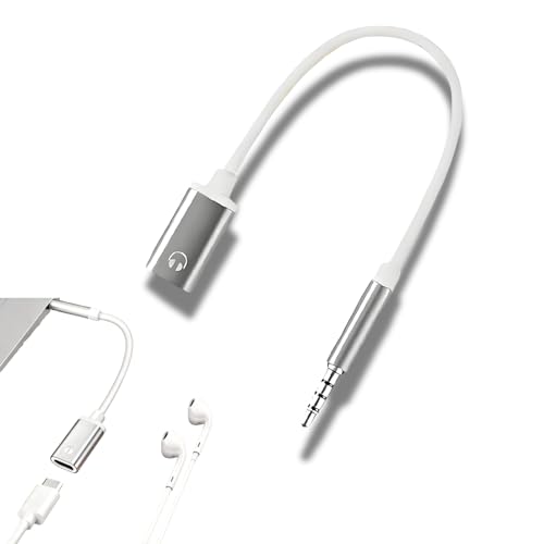 3.5mm to USB-C Audio Adapter,Headphone Jack Adapter Analog Cable Type-C Converter Earphone AdapterCompatible,CDPlayers,MP3 Players, Tablets, Laptops,AudioAdapter Cable (Silver) - color: silver