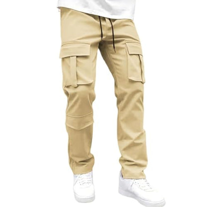 Men Cargo Pants Ripstop Durable Tactical Quick Dry Deep Pockets Construction Travel Job Site Tactical Pants for Men - color: A Khaki, size: XX-Large