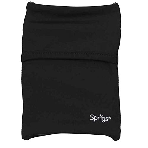 Sprigs Wrist Wallet Running Wristband Pocket for Keys Cards Cash ID Phone - color: Black / Black