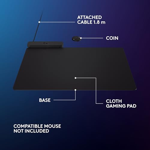 Logitech G POWERPLAY 2 Wireless Charging Mouse Pad - Black - size: Large