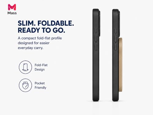 Mass Planet MagSafe Phone Grip, Slim Foldable Holder - Desert Titanium - color: Desert Titanium