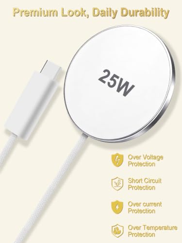 MagSafe Charger 25W Magnetic Wireless Charger Fast Charging Pad - color: SILIVER-1