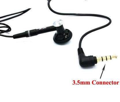 Mono Headset Wired Earphone Handsfree Mic Compatible with Sonim XP3plus 5G (Flip), 3.5mm Headphone Single Earbud in-Ear