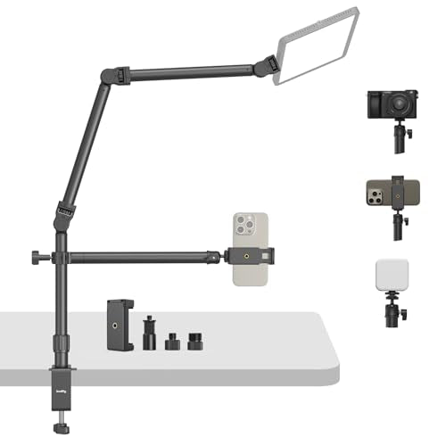 SMALLRIG Overhead Camera Mount, Camera Desk Mount Stand with Flexible Arm - style: Clamp 4456