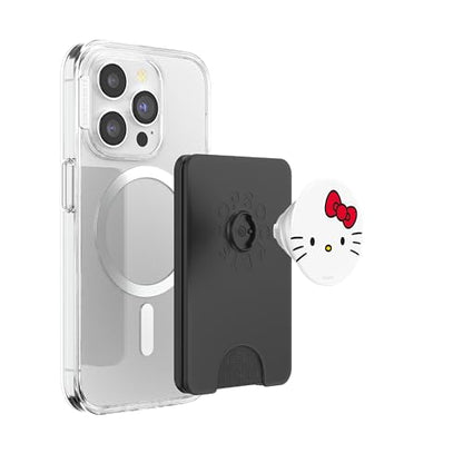 Hello Kitty Open Face PopSockets Stand for Smartphones and Tablets PopSockets PopWallet for MagSafe - style: Magnetic PopWallet