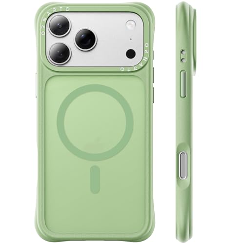 ORNARTO Magnetic for iPhone 17 Pro Max Case, Translucent Matte, Matcha | 20FT Military-Grade Drop Protection, Compatible with MagSafe, Slim & Lightweight, AirBuffer Corners, Gecko-Grip Interior - color: Matcha