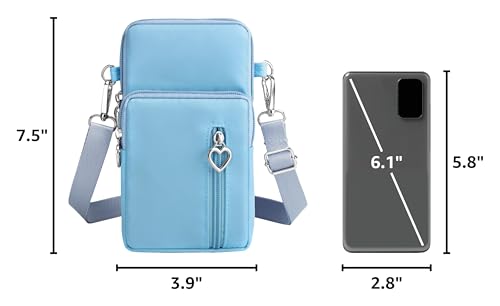 BIAOTIE Lightweight Small Crossbody bags Cell Phone Purses Travel Pouch Shoulder Bag for Women - color: Blue