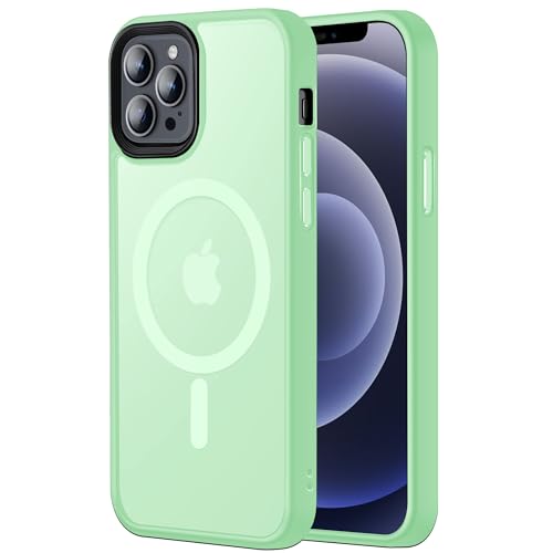 Tigowos Intended Design for iPhone 13 Pro Case for MagSafe 10FT Shockproof HD Transparent Never Yellow for iPhone 13 Pro Phone Case, Pale Green - color: Pale Green, size: iphone 13 pro（6.1）