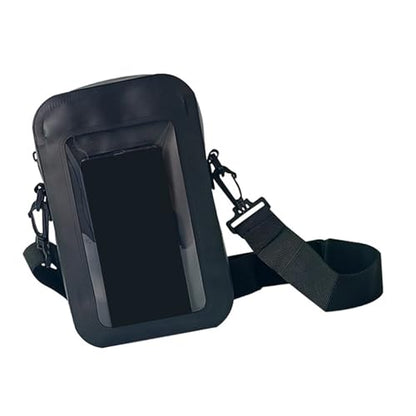 Waterproof Phone Pouches for Outdoor Activities Touch Screens Phones Dry Bag with Adjustable Strap for Most Smartphones - color: Black