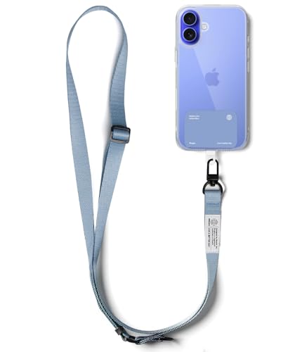 Ringke Holder Link Snap Hook Lanyard for Universal Cell Phone Case, Adjustable Crossbody Phone Lanyard - color: Urban Blue