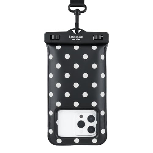 kate spade new york IP68 Floating Waterproof Phone Pouch - Picture Dot | Stylish Touchscreen Floating Waterproof Phone Case w/Crossbody Lanyard - Fits All Phones -Beach Cruise Ship Travel Essentials - color: Picture Dot