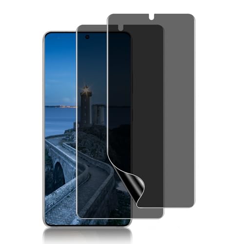 for Samsung Galaxy S21 Ultra Privacy Screen Protector, Anti-Spy Flexible TPU Film for S21 Ultra [2 Packs], Support Fingerprint Unlock, Positioning Tool, Full Coverage, Case Friendly, Self-healing, Compatible with S21 Ultra 5G (6.8 Inch) - size: Samsung Ga