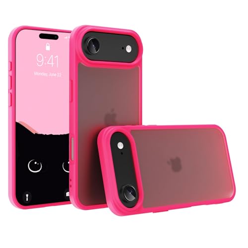 for iPhone 17 air Case Translucent Matte Phone Cover, [10 FT Military Grade Drop Protection] Slim Durable Shockproof Protective Bumper (Rose red, iPhone 17 air) - color: Rose Red, size: iPhone 17 Air
