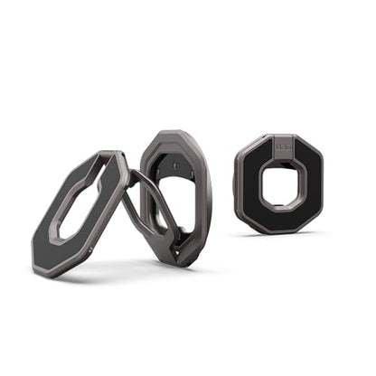 URBAN ARMOR GEAR UAG Magnetic Ring Stand Monarch Mag2 w/Built-in Bottle Opener - Ultra-Strong Double Magnet MagSafe Compatible Metal Phone Ring Grip 360 Rotation Multi-Functional Kickstand, Gunmetal