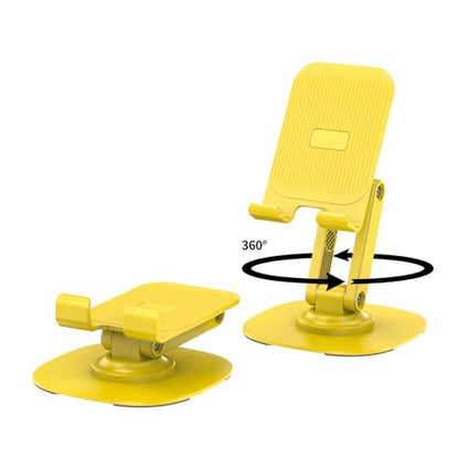 360° Rotating Cell Phone Stand for Desk (K69-Yellow) - size: K69-Yellow