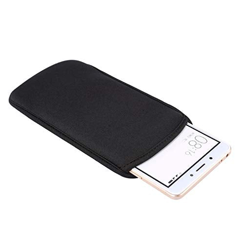 ZORSOME for iPhone 11 Pro Max,XS Max,8 7 6 6s Plus Phone Bag, Universal Neoprene Shockproof Pouch Sleeve Case for Samsung Galaxy S25,S24,S23 Plus,Note 20 10,S20,S20 5G Black - size: 6.0 inch
