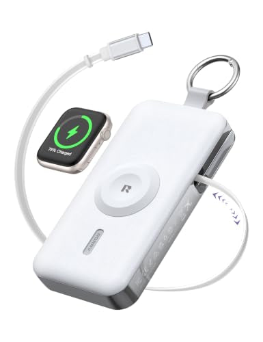 RORRY CharmGo Portable Charger 3 in 1 iPhone Power Bank for Apple 12000mAh - color: White