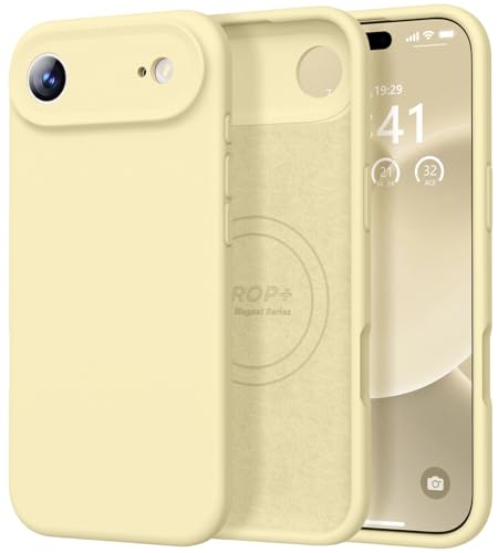 Vooii Magnetic for iPhone Air Case, Compatible with Magsafe (Premium Liquid Silicone) (Integrated Camera Control Button) Anti-Scratch Microfiber Lining for iPhone 17 Air 6.5 inch, Creamy Yellow - color: Creamy Yellow, size: iPhone Air