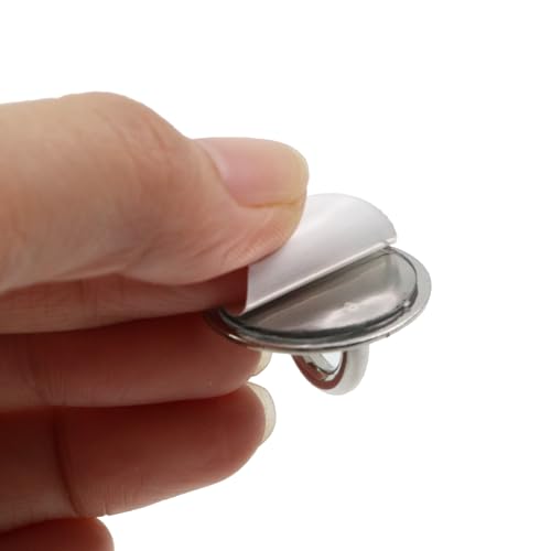 Phone Charm Hook Adhesive Phone Finger Grip Hook, Round - style: Round, Silver