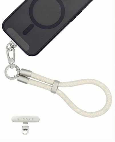phone wrist strap, Adjustable Cell Phone Lanyard Strap for Case - color: Off-white