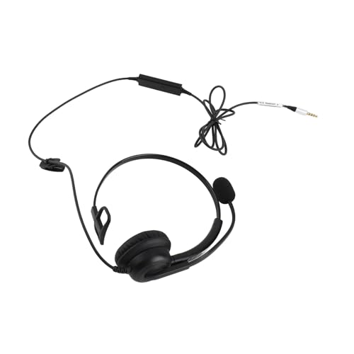 SUNGOOYUE Single Ear Headset, Comfortable Lightweight Noise Canceling Wired Headset with Mic for Call Center (Single 3.5mm Interface) - size: Single 3.5mm Interface