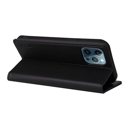 Caseurban Compatible with iPhone 12 Pro Max Wallet Case PU Leather Flip Folio Case with Card Holder Magnetic Closure Shockproof Protective Phone Cover Black - color: Black, size: iPhone 12 Pro Max