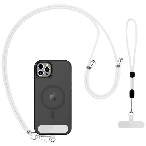 CACOE Phone Lanyard, White, 2 Pcs - color: White, size: 30"（Neck Strap×1）+8"（Wrist Strap×1）