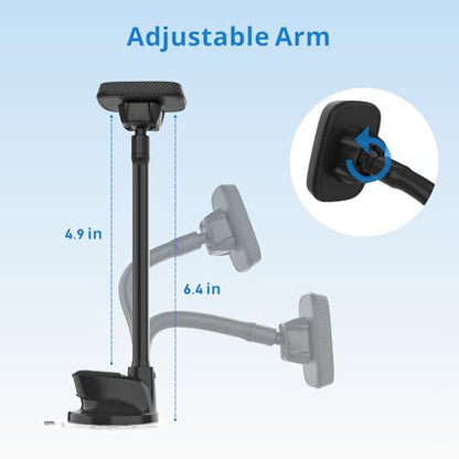 APPS2Car Magnetic Car Phone Holder Mount with Flexible Gooseneck Arm