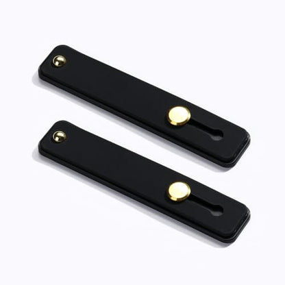 TENOC Phone Grip 2 Pieces Black Universal Sticky Finger Strap Holder for Smartphone or Cell Phone Case