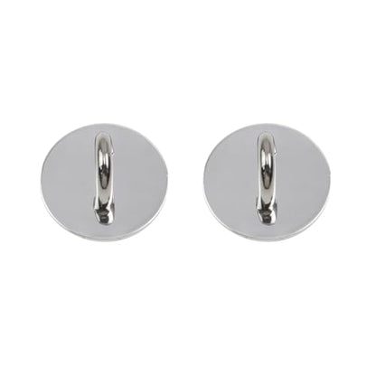 Phone Charm Hook Adhesive Phone Finger Grip Hook, Round - style: Round, Silver