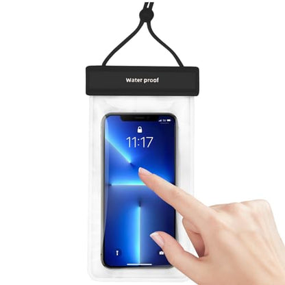 Waterproof Phone Case Protective Travel Accessories Black | Waterproof Mobile Phone Holder Dry Bag for Women Men Summer Vacation Beach Pool Cruise Outdoor Adventure - color: black