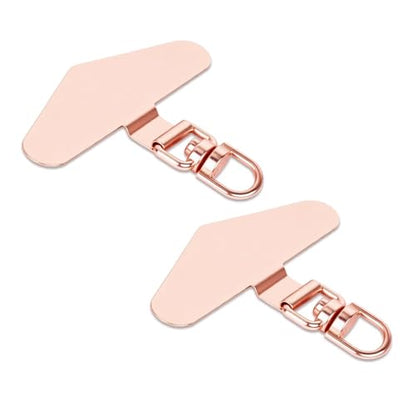 360°Rotatable Metal Phone Tether Tab for iPhone，Cell Phone Lanyard Replacement Part for All Full Phone Cases - color: B7-rose Gold+rose Gold