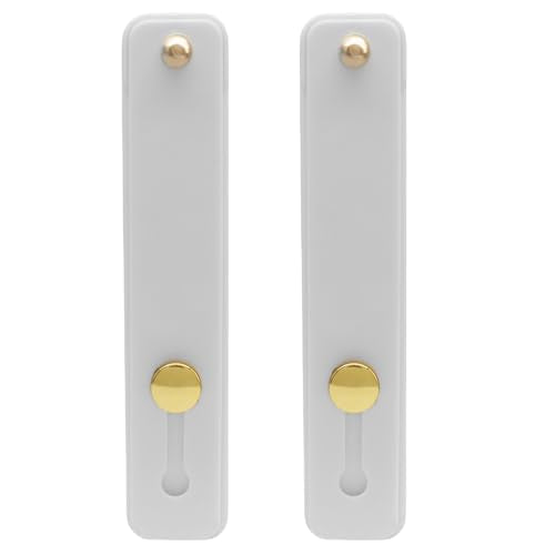 2 Pack 3.9 Inch Phone Loop Finger Holder (White) - color: White