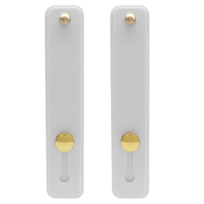 2 Pack 3.9 Inch Phone Loop Finger Holder (White) - color: White