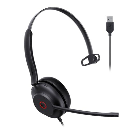 Yealink UH35 Wired Headset, USB-A, AI Noise Canceling Mic,HD Audio, On-Ear - color: USB-A (Teams), size: Mono-Ear