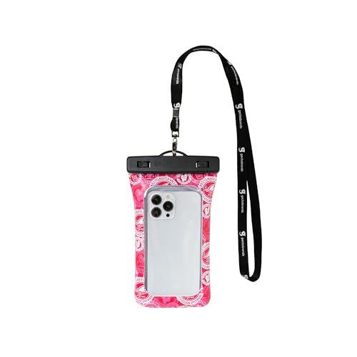 geckobrands Float Phone Dry Bag - Waterproof & Floating Phone Pouch – Fits Most iPhone and Samsung Galaxy Models - color: Pink MGV Toss