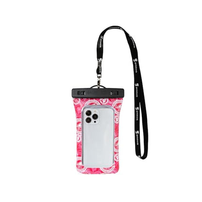 geckobrands Float Phone Dry Bag - Waterproof & Floating Phone Pouch – Fits Most iPhone and Samsung Galaxy Models - color: Pink MGV Toss