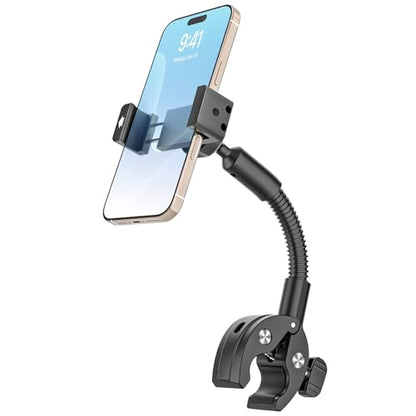 Metal Gooseneck Bike Phone Mount for Handlebar Fit 4.7-7" Smartphone