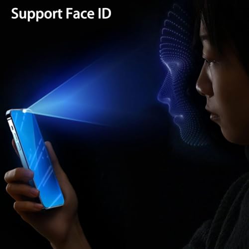 2 Pack Anti-Blue Privacy Tempered Glass for iPhone 16 Pro Max Mirror Anti-Spy Screen Protector Film Electroplated Blue 6.9 inch - size: For iPhone 16 Pro Max