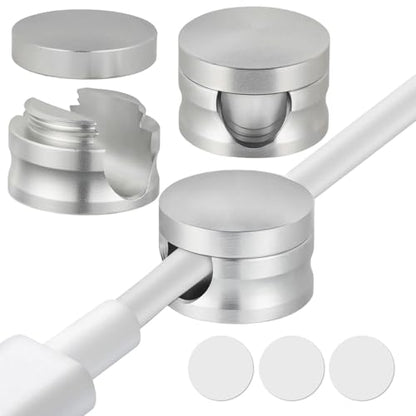 Upgraded Aluminum Silver Phone Charger Cord Holder with Extra-Large