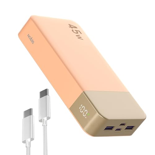NOBIS Portable Charger 45W 20000mAh Power Bank Fast Charging - color: Orange