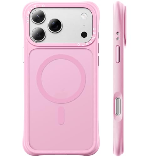 ORNARTO Magnetic for iPhone 17 Pro Max Case, Translucent Matte, Ballet Pink | 20FT Military-Grade Drop Protection, Compatible with MagSafe, Slim & Lightweight, AirBuffer Corners, Gecko-Grip Interior - color: Ballet Blush