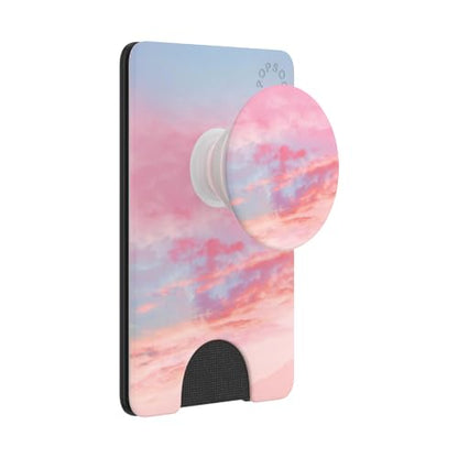 PopSockets Adhesive Phone Wallet with Grip- Pink Clouds - color: Pink Clouds, style: Adhesive