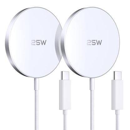 MagSafe Charger 2 Pack 25W Magnetic Wireless Charger Fast Charging Pad