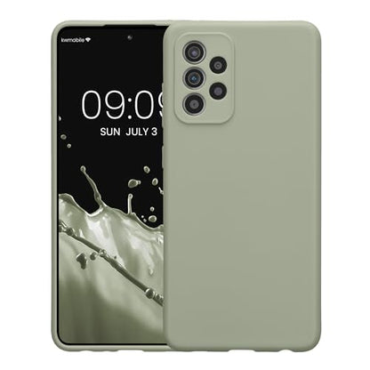 kwmobile Case Compatible with Samsung Galaxy A52 / A52 5G / A52s 5G Case - Protective Slim TPU Phone Cover - Soft Matte Finish - Gray Green - color: gray green, size: Galaxy A52 / A52 5G / A52s 5G