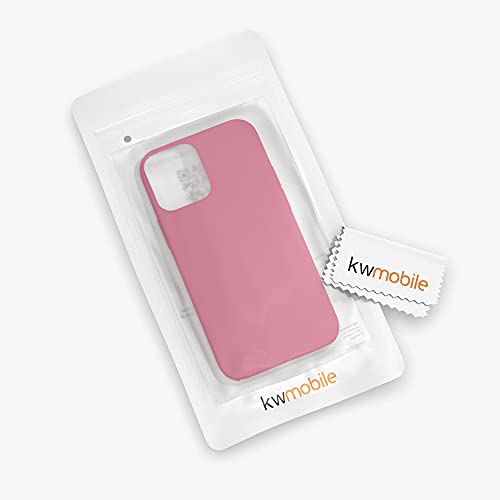kwmobile Case Compatible with Apple iPhone 12 / iPhone 12 Pro Case - TPU Silicone Phone Cover with Soft Finish - Dark Rose - color: Dark Rose, size: iPhone 12 / iPhone 12 Pro