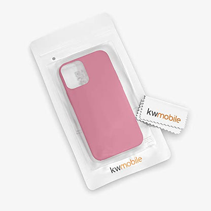 kwmobile Case Compatible with Apple iPhone 12 / iPhone 12 Pro Case - TPU Silicone Phone Cover with Soft Finish - Dark Rose - color: Dark Rose, size: iPhone 12 / iPhone 12 Pro