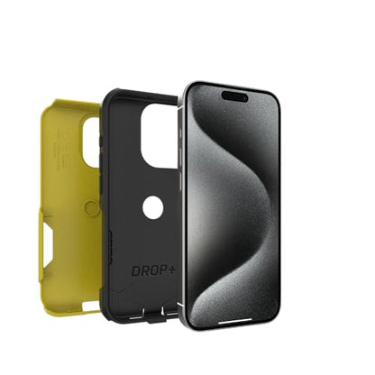 OtterBox iPhone 15 Pro (Only) - Commuter Series Case - Night Reverse (Yellow & Black) - Slim & Tough - Pocket-Friendly - with Port Protection - color: Yellow & Black